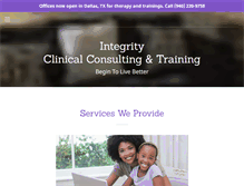 Tablet Screenshot of integrityclinicalconsulting.com